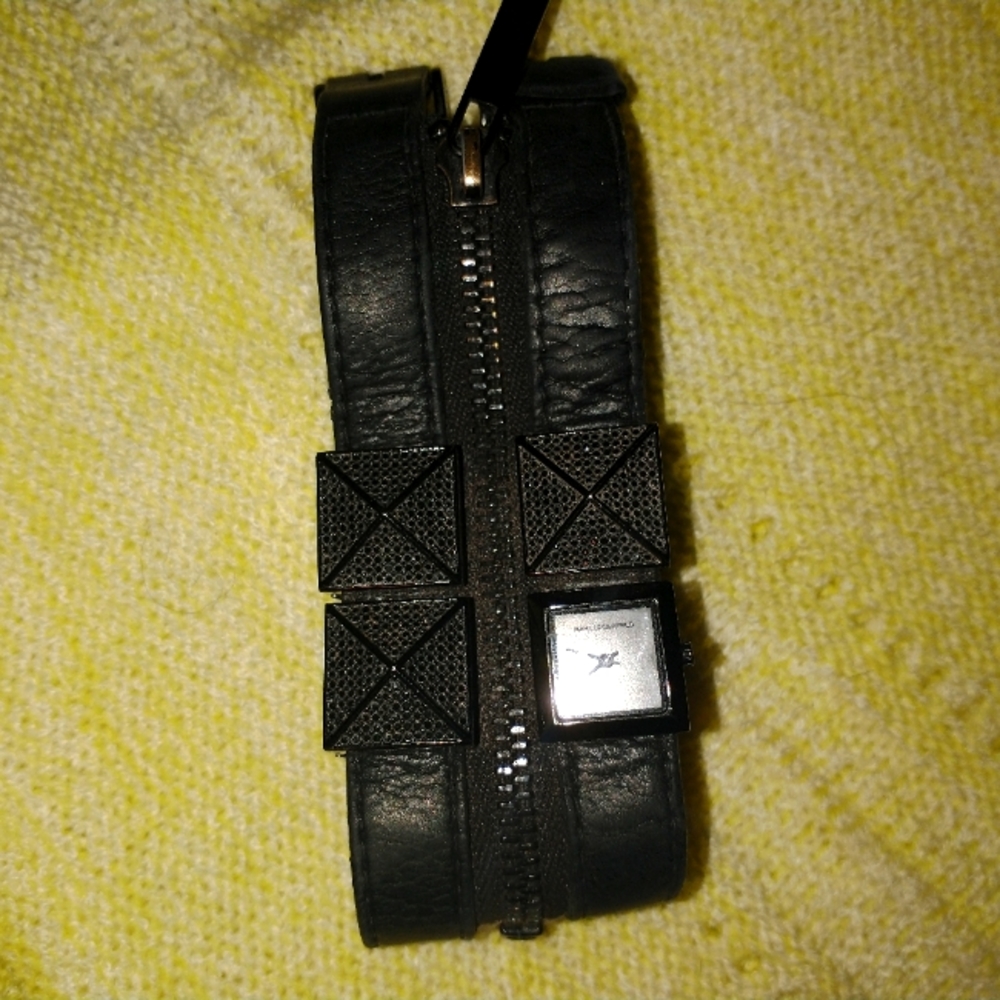 Karl Lagerfield Zipper Watch' and second band in black